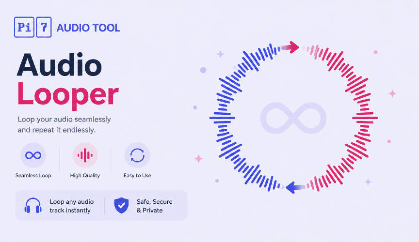 Loop and extend audio files online with Pi7 Audio Looper.