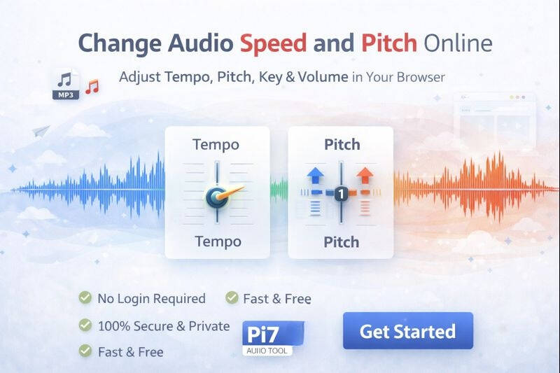 Pi7 Audio Tool - One Tool for Speed and Pitch Control